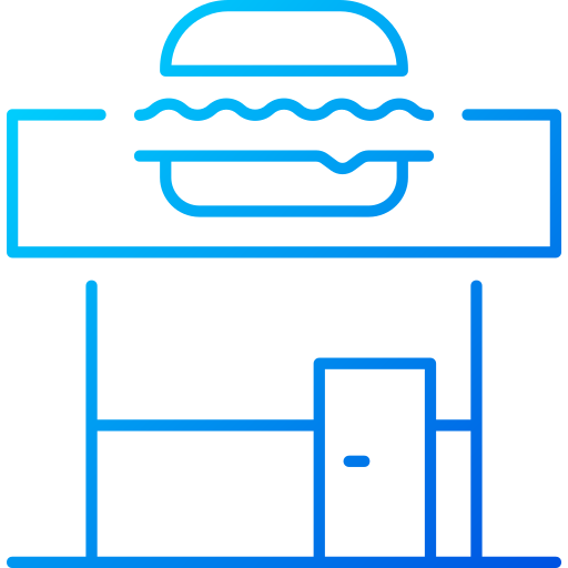 negozio di hamburger Generic gradient outline icona