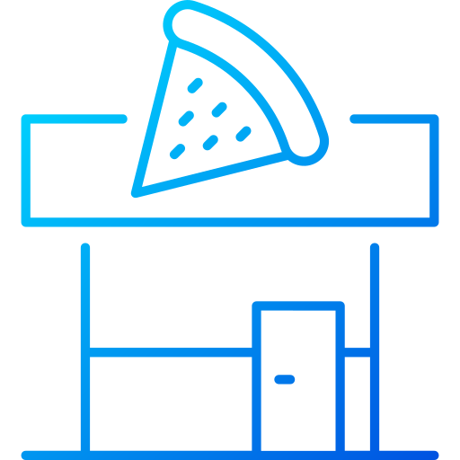 pizzería Generic gradient outline icono