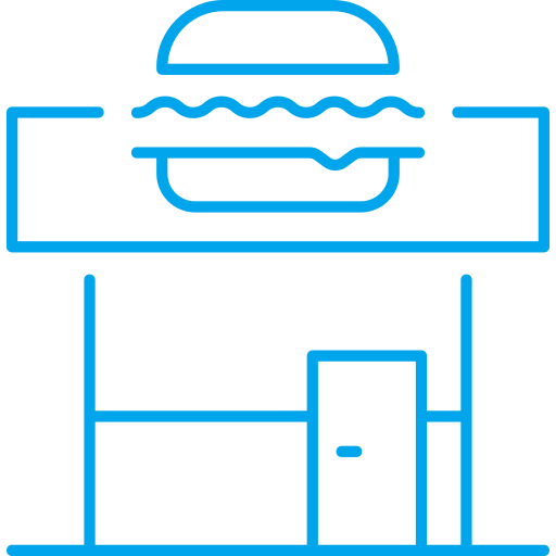hamburger winkel Generic color outline icoon