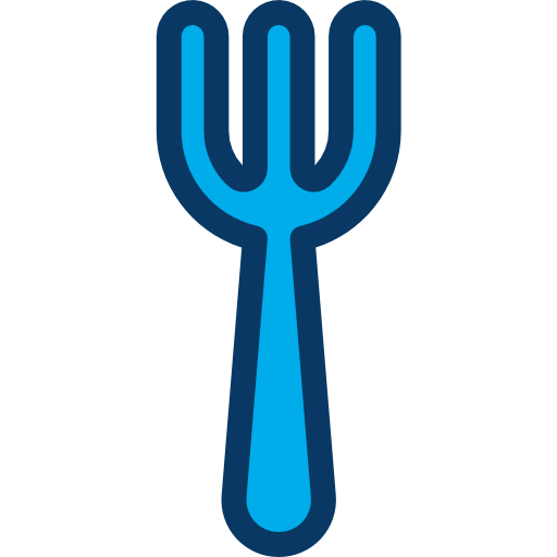 tenedor Kiranshastry Lineal Color icono