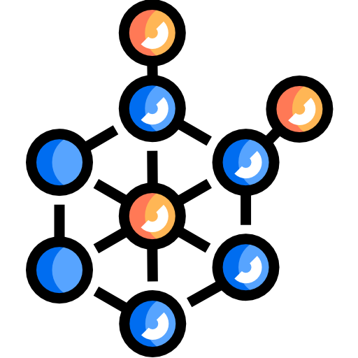 structure moleculaire Detailed Straight Lineal color Icône