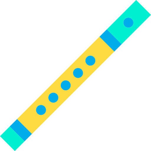 flauta Kiranshastry Flat Ícone