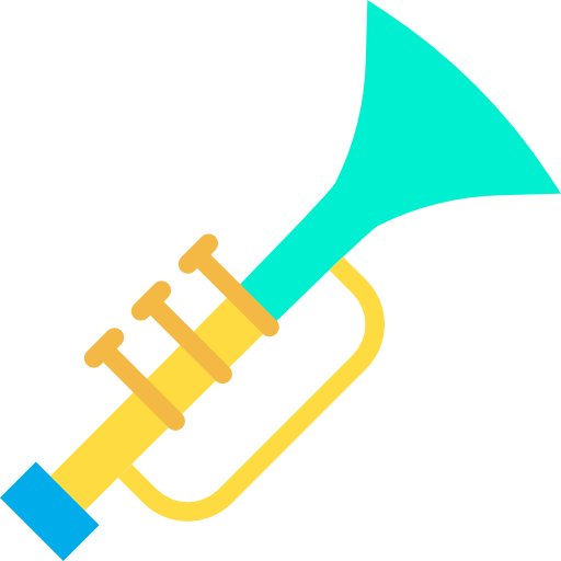 trompete Kiranshastry Flat Ícone