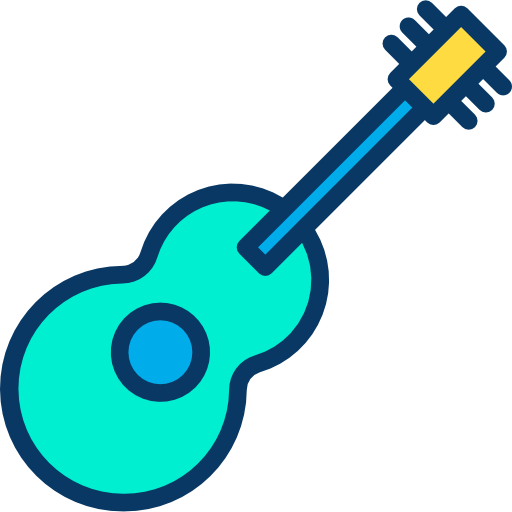 guitarra Kiranshastry Lineal Color icono