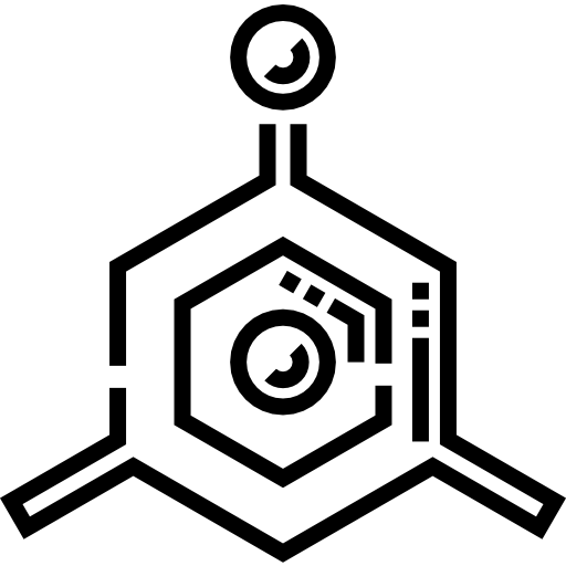 分子 Detailed Straight Lineal icon
