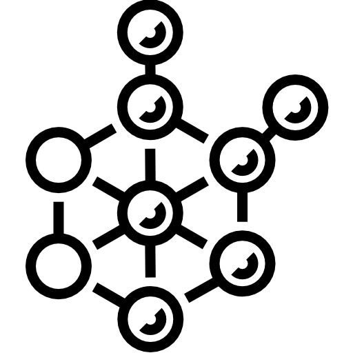estructura molecular Detailed Straight Lineal icono