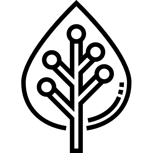 葉 Detailed Straight Lineal icon