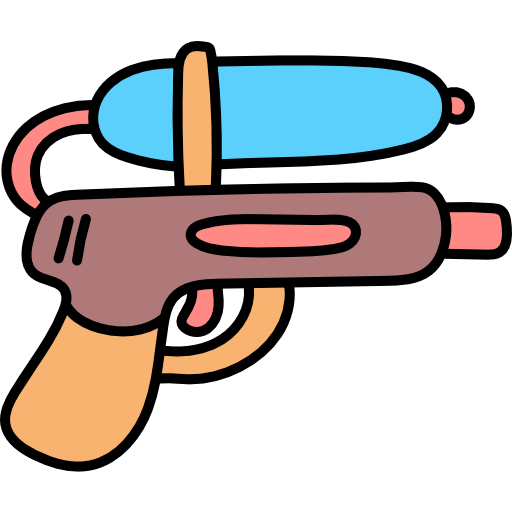 Water gun Hand Drawn Color icon