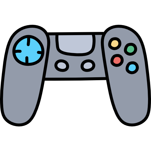 kontroler gry Hand Drawn Color ikona
