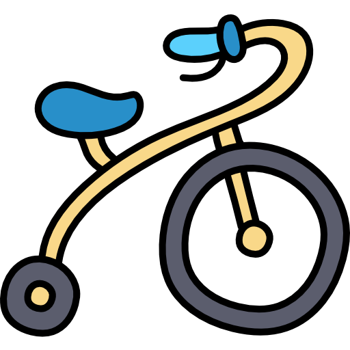 自転車 Hand Drawn Color icon