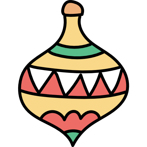 peonza Hand Drawn Color icono