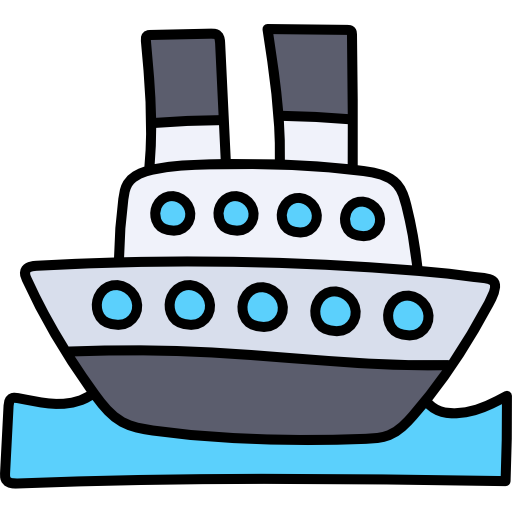 Ship Hand Drawn Color icon