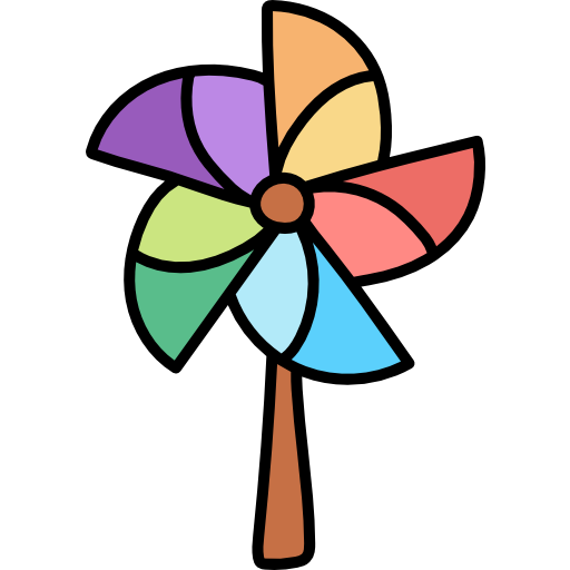 Pinwheel Hand Drawn Color icon