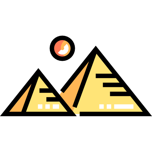 Пирамиды Detailed Straight Lineal color иконка