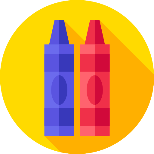 Crayons Flat Circular Flat icon