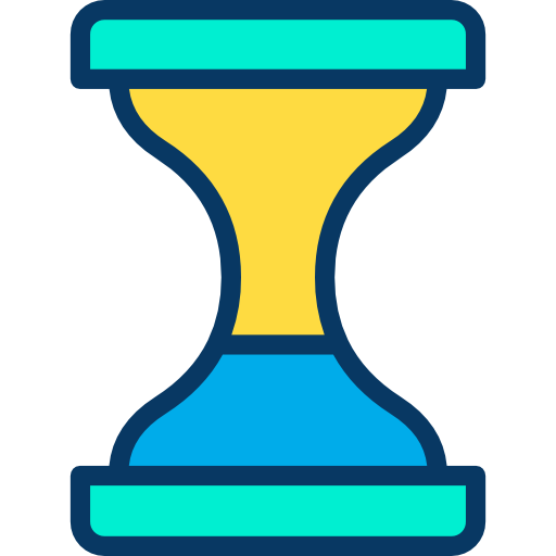 reloj de arena Kiranshastry Lineal Color icono