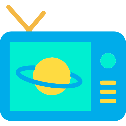 televisie Kiranshastry Flat icoon