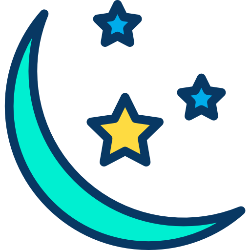 księżyc Kiranshastry Lineal Color ikona