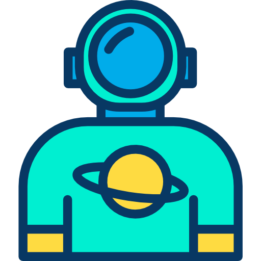 astronauta Kiranshastry Lineal Color icona