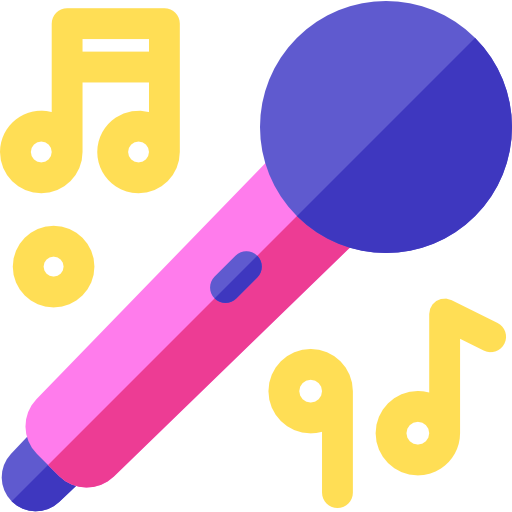 karaoke Basic Rounded Flat icoon