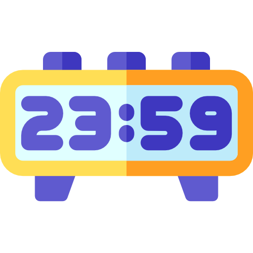 Alarm clock Basic Rounded Flat icon