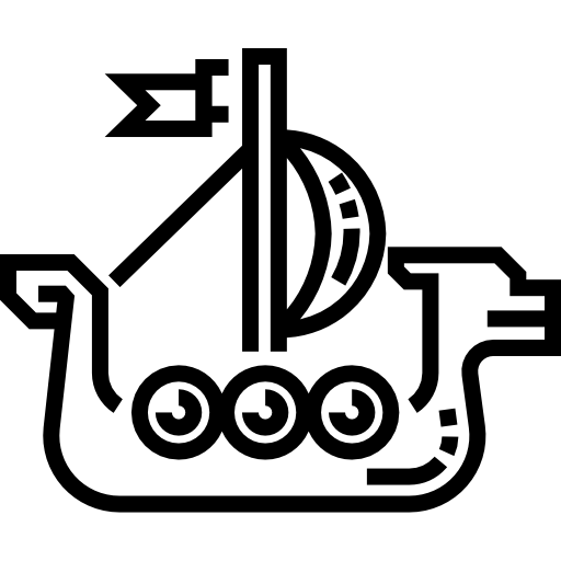 statek wikingów Detailed Straight Lineal ikona