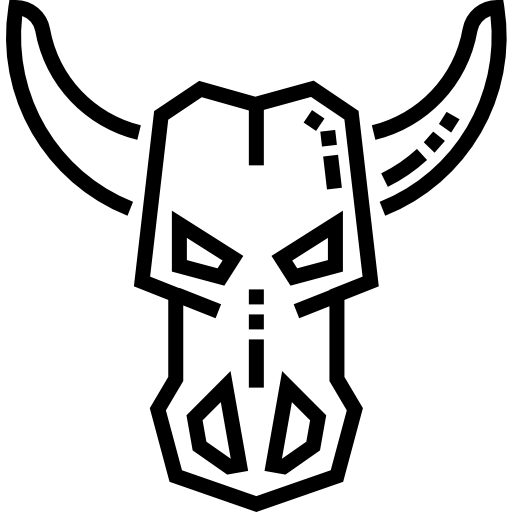 cranio Detailed Straight Lineal icona