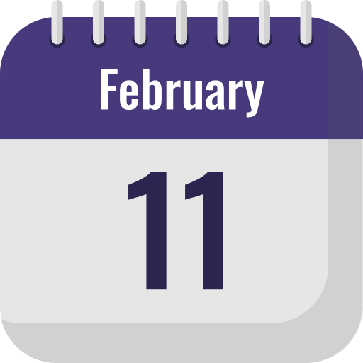 February 11 Generic color fill icon