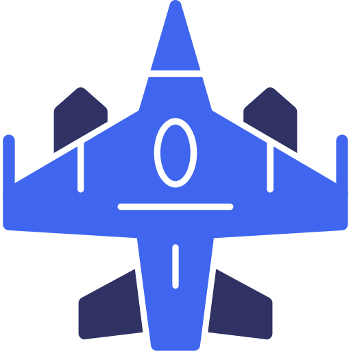 avion de chasse Generic color fill Icône