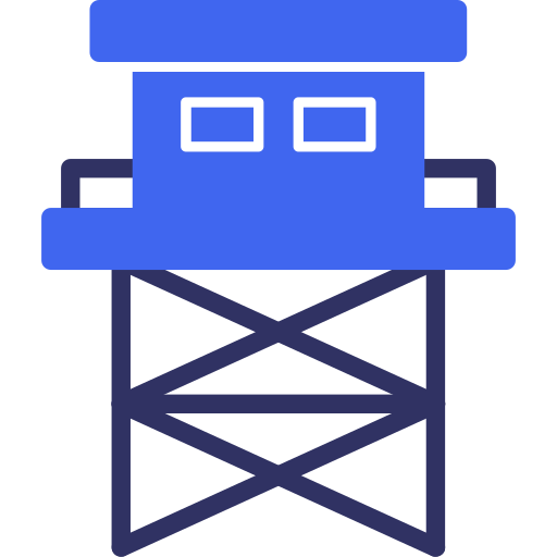 torre de vigilancia Generic color fill icono