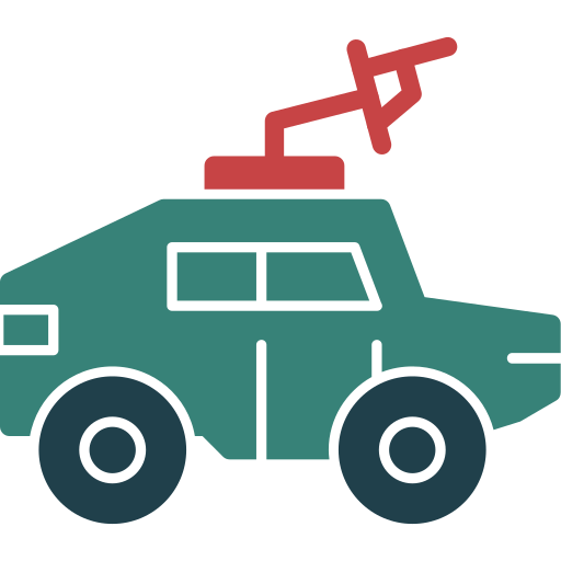 Military vehicle Generic color fill icon