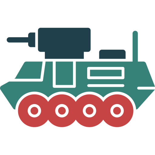 Armored vehicle Generic color fill icon