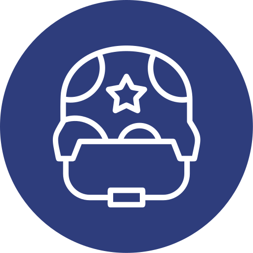 Helmet Generic color fill icon