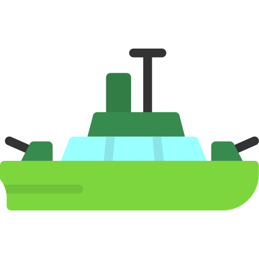 navire de guerre Generic color fill Icône
