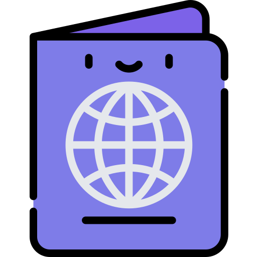 Passport Kawaii Lineal color icon