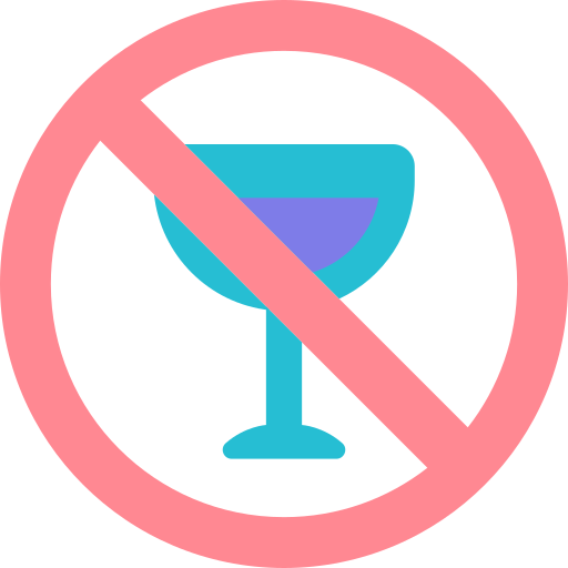 No alcohol Kawaii Flat icon