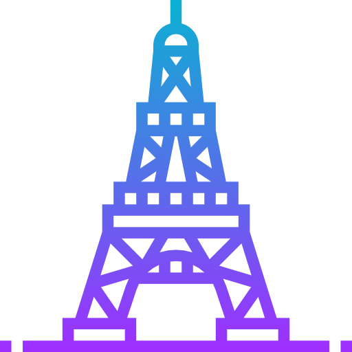 Эйфелева башня Meticulous Gradient иконка