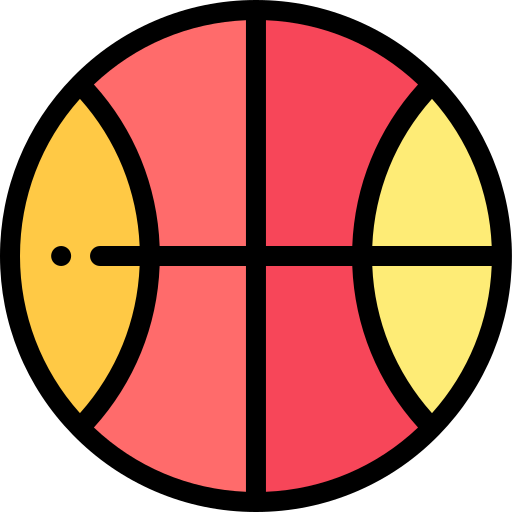 baloncesto Detailed Rounded Lineal color icono