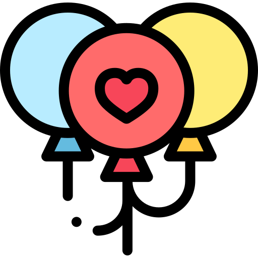 Balloon Detailed Rounded Lineal color icon