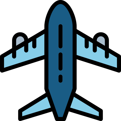 Airplane Smalllikeart Lineal Color icon