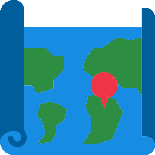mappa del mondo turkkub Flat icona