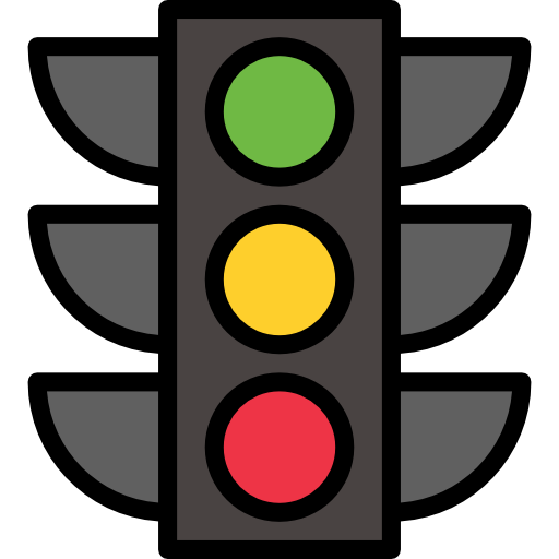 Traffic light turkkub Lineal Color icon