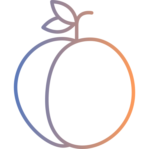 Peach Generic gradient outline icon