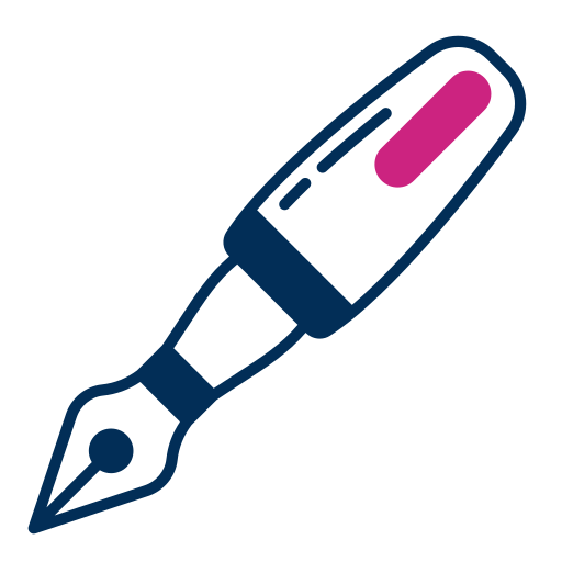 atramentowy długopis Generic color fill ikona