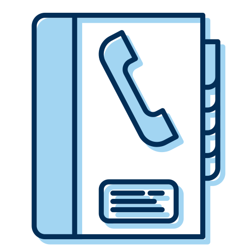 directorio telefónico Generic color lineal-color icono