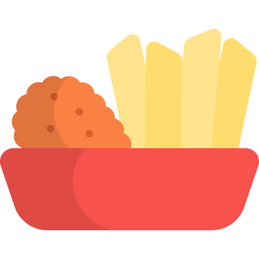 Fish and chips Generic color fill icon