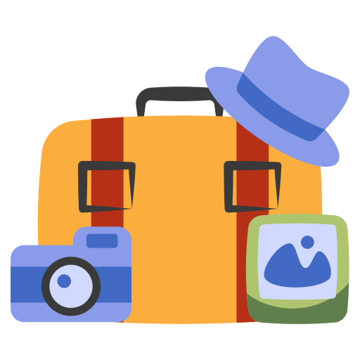 bolsa de viaje Generic color fill icono