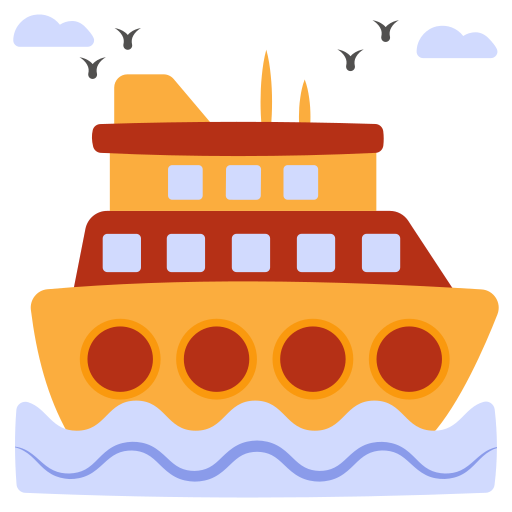 Ferry boat Generic color fill icon