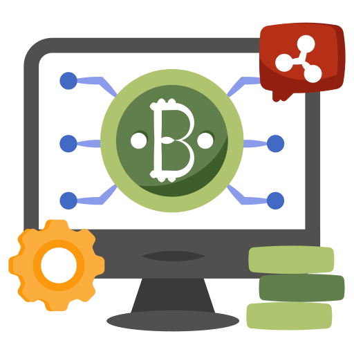 Online bitcoin Generic color fill icon