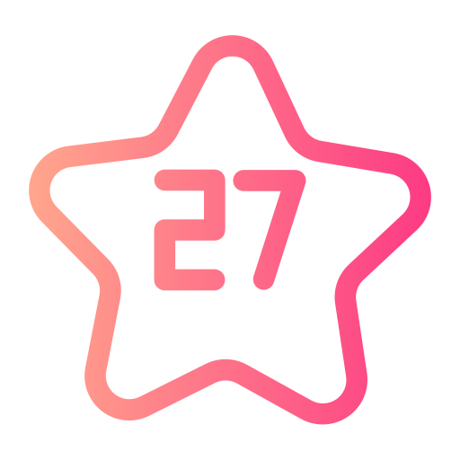 Twenty seven Generic gradient outline icon